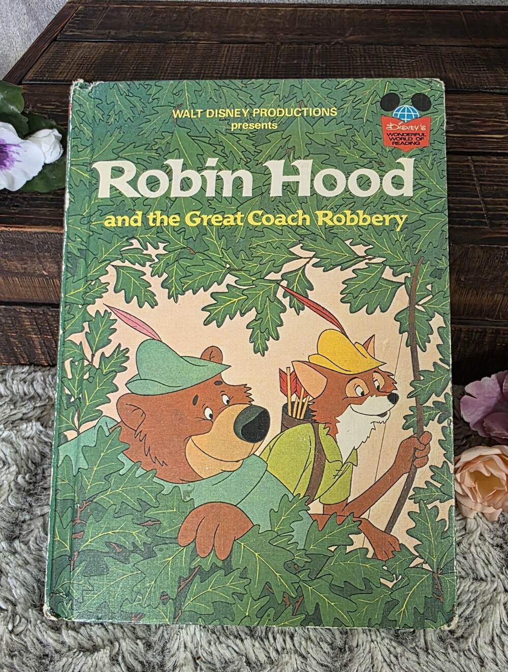Vintage Disney Kids Book Robin Hood and the Great Coach Robbery 1970s Hardcover